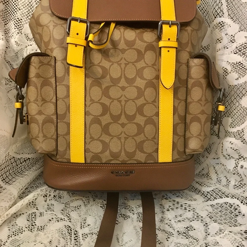 Hudson Backpack In Colorblock Signature Canvas - Picture 6 of 12